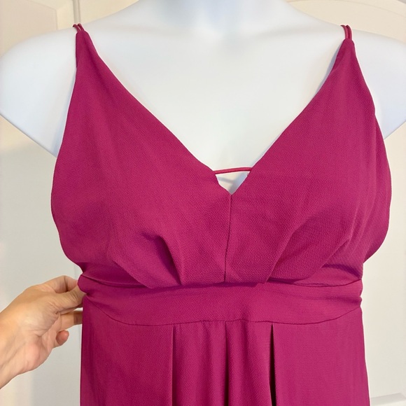 Lulu's Wide Leg Strappy Jumpsuit Size Large  Wedding Semi Formal *Missing Belt - Picture 8 of 11